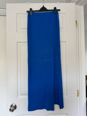 twik Simons Royal Blue Maxi Skirt with Side Slit